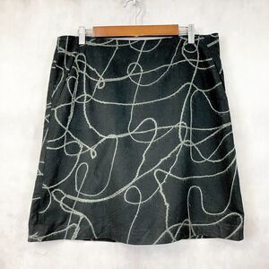 VTG David Brooks Western Skirt Womens 10 Artsy Retro‎ Rodeo Embroidered Rope